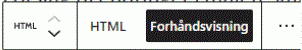 Blokkmenyen har felt for forhåndsvisning.