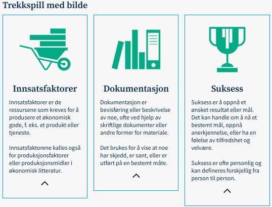 Eksempel på trekkspill med bilde.